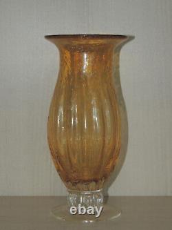 Murano Glass Vase amazing Vintage Amber Vase, 1950-60