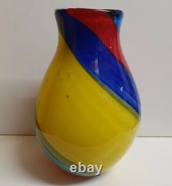 Murano Glass Vintage Multi Color Vase Seguso Toso Dino Martens Retro Pop