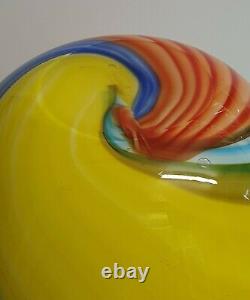 Murano Glass Vintage Multi Color Vase Seguso Toso Dino Martens Retro Pop