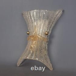 Murano Glass Wall Lamp Barovier & Toso Bow Vintage 70s