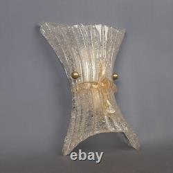 Murano Glass Wall Lamp Barovier & Toso Bow Vintage 70s