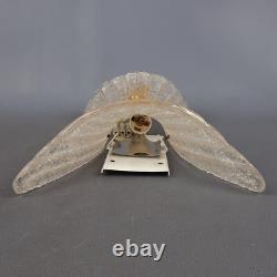 Murano Glass Wall Lamp Barovier & Toso Bow Vintage 70s