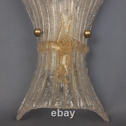 Murano Glass Wall Lamp Barovier & Toso Bow Vintage 70s