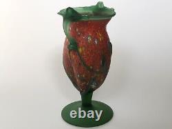 Murano Italian Art Glass Vase Vintage glass vase Italian Studio Blown Vase