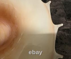 Murano Italy 1950 Hand Blown Glass Large Conch Shell Scallop Centerpiece Vintage