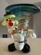 Murano Italy Vintage Art Glass Clown Horn Figurine Trinket Bowl Torch Sculpture