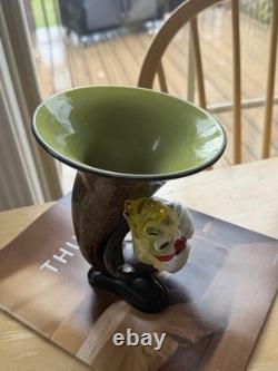 Murano Italy Vintage Art Glass Clown Horn Figurine Trinket Bowl Very Rare