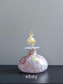 Murano Milifiori Perfume Bottle Italy 3.7 Tall Vintage Decorative Glass