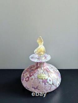 Murano Milifiori Perfume Bottle Italy 3.7 Tall Vintage Decorative Glass