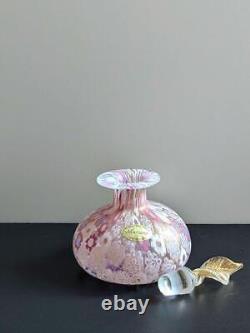 Murano Milifiori Perfume Bottle Italy 3.7 Tall Vintage Decorative Glass