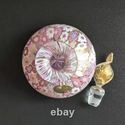 Murano Milifiori Perfume Bottle Italy 3.7 Tall Vintage Decorative Glass