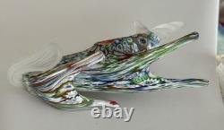 Murano Millefiori Art Glass Unicorn Vintage. Original Tag. Italy Murano Millefiori Art Glass Unicorn Vintage. Original Tag. Italy