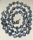 Murano Millefiori Glass Bead Necklace 26 Venetian Italy Blue Vintage 1950s 53g