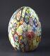 Murano Millefiori Glass Egg Paperweight Vintage Italian Art Glass Collectible