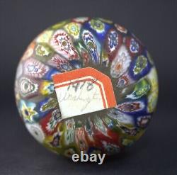 Murano Millefiori Glass Egg Paperweight Vintage Italian Art Glass Collectible