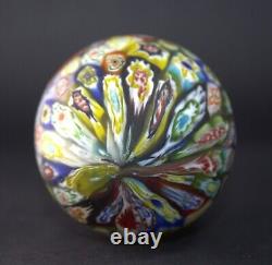 Murano Millefiori Glass Egg Paperweight Vintage Italian Art Glass Collectible