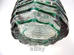 Murano Seguso Fenicio Glass Vase, Glas, Girlanden, Fratelli Toso Italy vtg 1950s