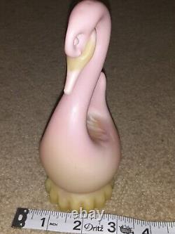 Murano Swan/Duck Burmese Glass Vintage Figure