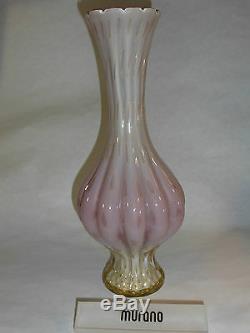 Murano Venetian Vintage Peony Glass Vase poss 50's/60's