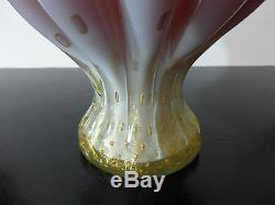 Murano Venetian Vintage Peony Glass Vase poss 50's/60's