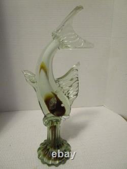 Murano Venezia Tropical Fish Art Glass 14 Sculpture Italy Vintage Hand Blown