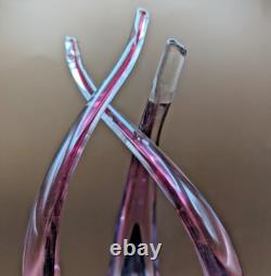 Murano Vintage Blown Art Nouveau Glass Sculpture & Pedestal 12 rare Flame