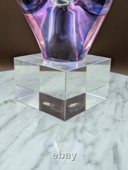 Murano Vintage Blown Art Nouveau Glass Sculpture & Pedestal 12 rare Flame