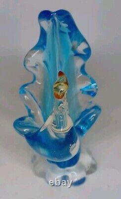 Murano Vintage Handmade Blown Crystal Glass Rooster 5