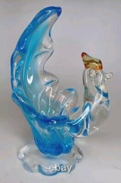 Murano Vintage Handmade Blown Crystal Glass Rooster 5