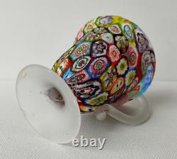 Murano Vintage Millefiori Italian Art Glass Cup & Saucer Set