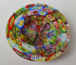 Murano Vintage Millefiori Italian Art Glass Cup & Saucer Set