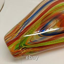 Murano Vintage Multicolor Swirl Teardrop Vase 12'