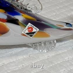 Murano glass fish sculpture Hand made In Czech Republic Vintage Chipped See Pics