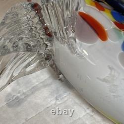 Murano glass fish sculpture Hand made In Czech Republic Vintage Chipped See Pics