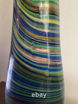 Murano glass vase vintage signed by Laura Diaz De Santillana