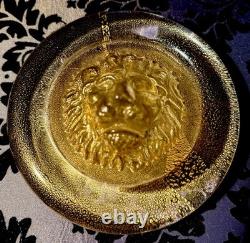 Nason, Italian Murano Glass Leo Lion Paperweight Venezia Murano Italy Vintage