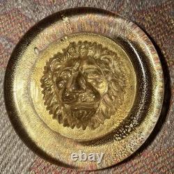 Nason, Italian Murano Glass Leo Lion Paperweight Venezia Murano Italy Vintage