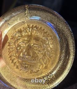 Nason, Italian Murano Glass Leo Lion Paperweight Venezia Murano Italy Vintage