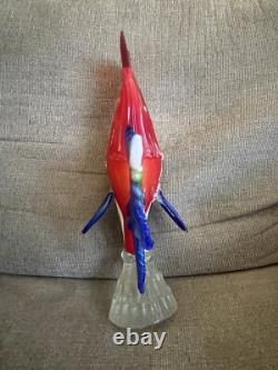 Nice Vintage Murano Glass Rooster Confetti Art Glass Figurine Italy MCM