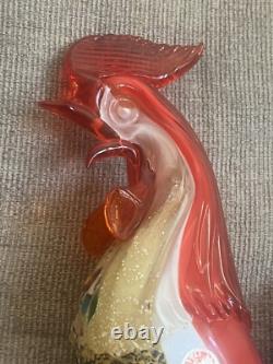 Nice Vintage Murano Glass Rooster Confetti Art Glass Figurine Italy MCM