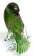 OLD Antique Statue Glass Vintage Murano Art Glass Parrot Green Tall Bird 9 3/4
