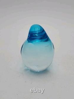 Oggetti Murano Art Glass Penguin Bird Figurine Blue Ombre Signed Vintage AWESOME