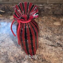 Oggetti Murano Blown Glass'Sack' Vase Signed O. Zennaro Vintage