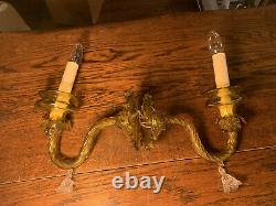 Pair Of Handmade Murano Glass Wall Sconces, Wall Lights Venetian Vintage