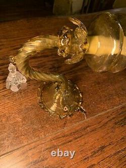 Pair Of Handmade Murano Glass Wall Sconces, Wall Lights Venetian Vintage