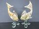 Pair Vintage Gold Murano Glass Tropical Fish Gold D8