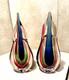 Pair Vintage MCM Seguso Sommerso Teardrop Sculptures