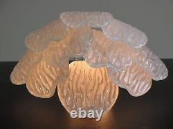 Pair of Italian vintage Murano glass wall sconces frosted glasses