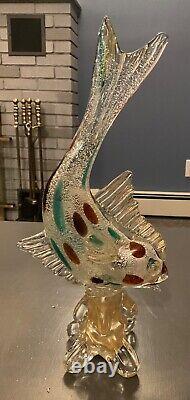 Pair of MURANO Fish Genuine Venetian GLASS ITALY VINTAGE