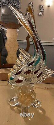 Pair of MURANO Fish Genuine Venetian GLASS ITALY VINTAGE